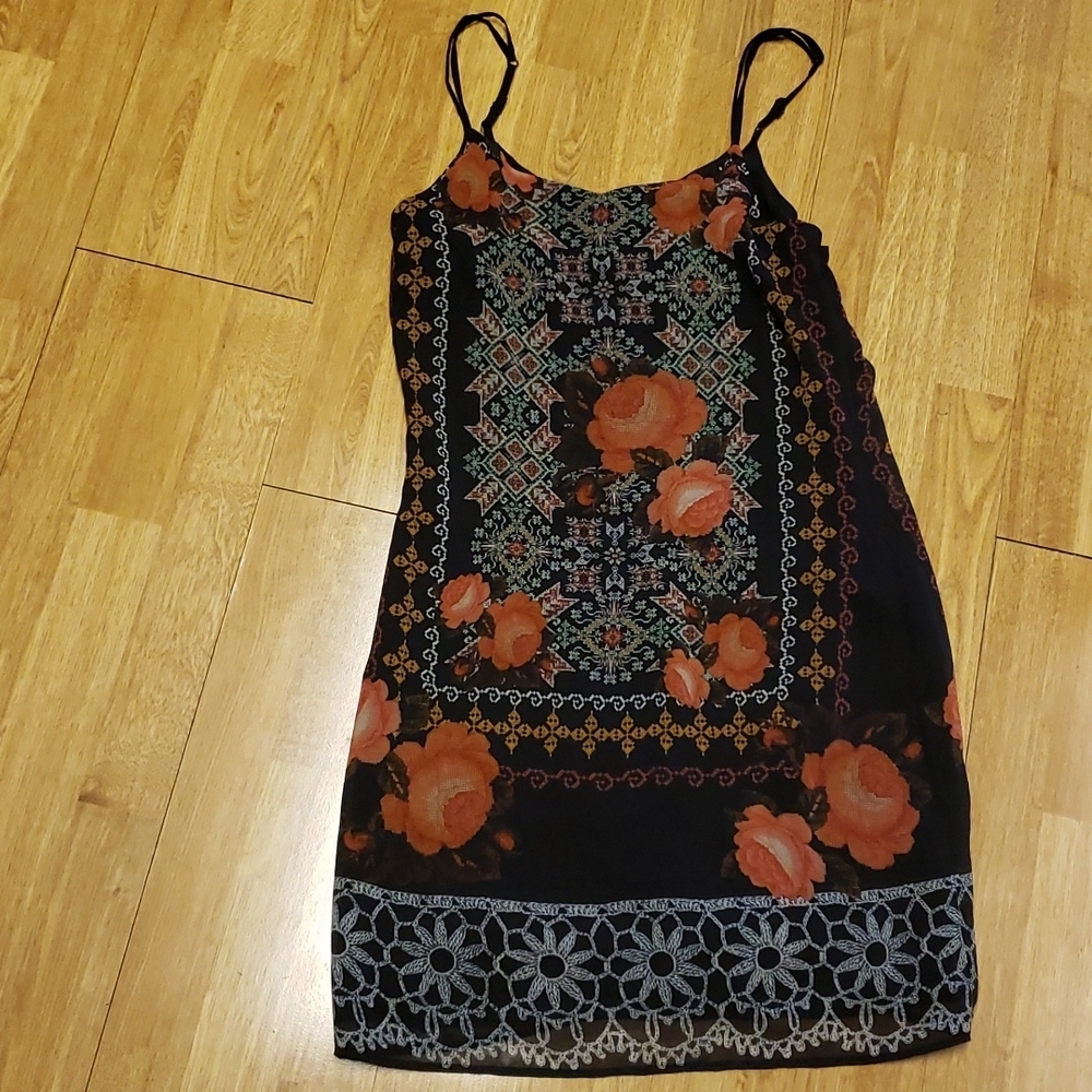 New Friend Colony floral print sleeveless dress XS